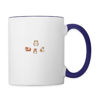 Guinea Pig Happy Pills - Contrast Coffee Mug - white/cobalt blue - Right