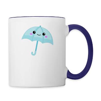 Umbrella - Contrast Coffee Mug - white/cobalt blue - Right