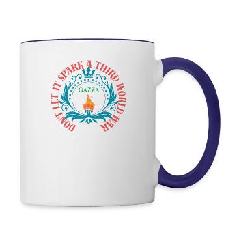 GAZZA2 - Contrast Coffee Mug - white/cobalt blue - Right