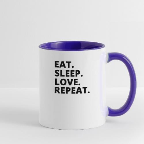 Eat Sleep Love Merch – Wear Your Passion, Live the - Contrast Coffee Mug