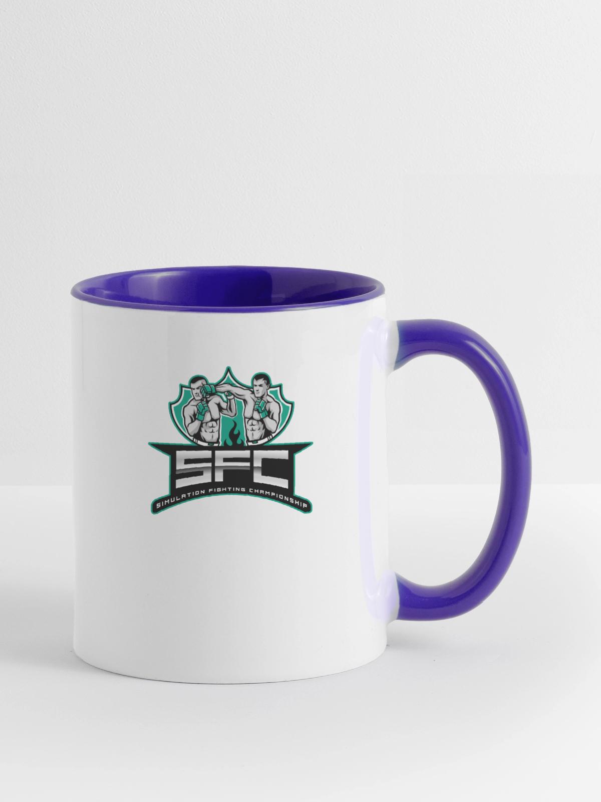 sfc new logo - Contrast Coffee Mug - white/cobalt blue - Right