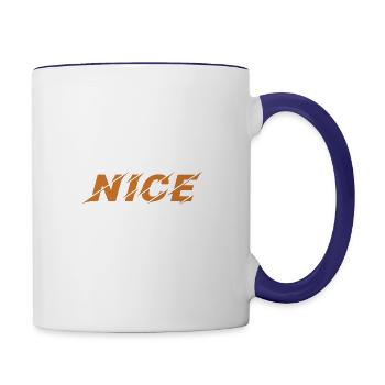 LXIX in latin - Contrast Coffee Mug - white/cobalt blue - Right