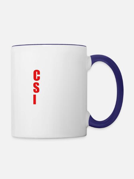 CSI GIFT IDEA CAN T STAND IDIOTS - Contrast Coffee Mug - white/cobalt blue