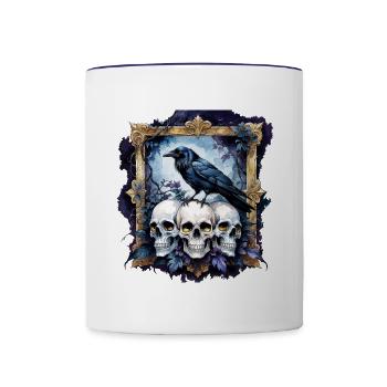Raven's Requiem - Contrast Coffee Mug - white/cobalt blue - Front