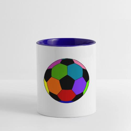 Multi-colored soccer ball - Contrast Coffee Mug