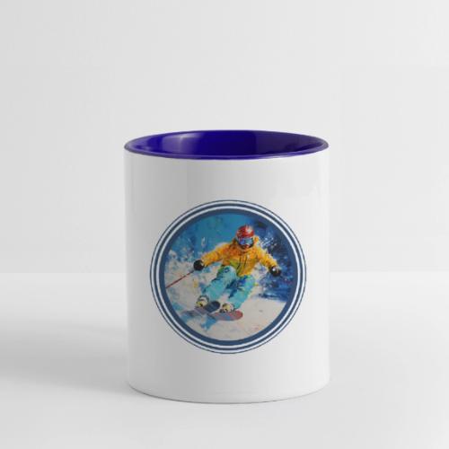 Born for Skiing - Contrast Coffee Mug