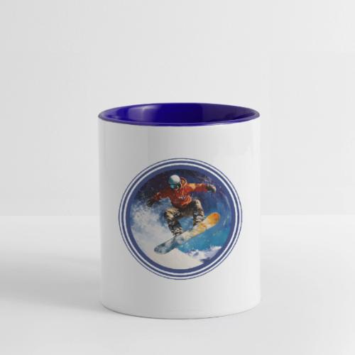 Snowboarding Rush - Contrast Coffee Mug