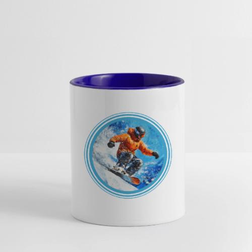 Snowboarding Motion - Contrast Coffee Mug