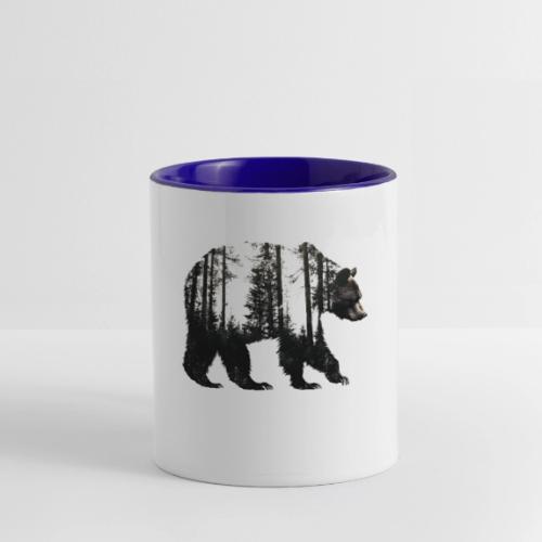 Evergreen Bear Silhouette - Contrast Coffee Mug