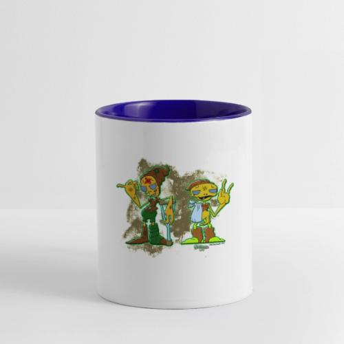 Ongher's UFO Hitchhiking Aliens - Contrast Coffee Mug