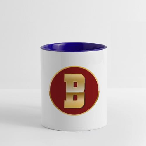 Letter B – Capital Varsity Alphabet Monogram - Contrast Coffee Mug