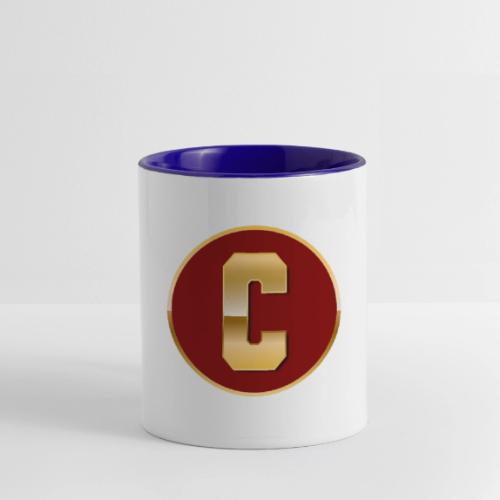 Letter C – Capital Varsity Alphabet Monogram - Contrast Coffee Mug