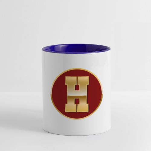 Letter H – Capital Varsity Alphabet Monogram - Contrast Coffee Mug