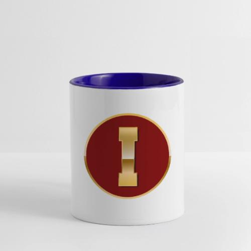 Letter I – Capital Varsity Alphabet Monogram - Contrast Coffee Mug