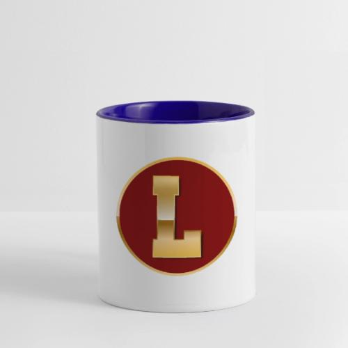 Letter L – Capital Varsity Alphabet Monogram - Contrast Coffee Mug