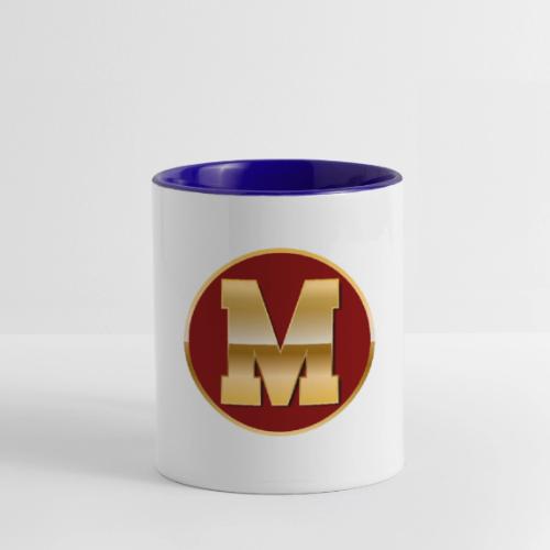 Letter M – Capital Varsity Alphabet Monogram - Contrast Coffee Mug