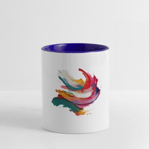 Colorful brushstrokes - Contrast Coffee Mug