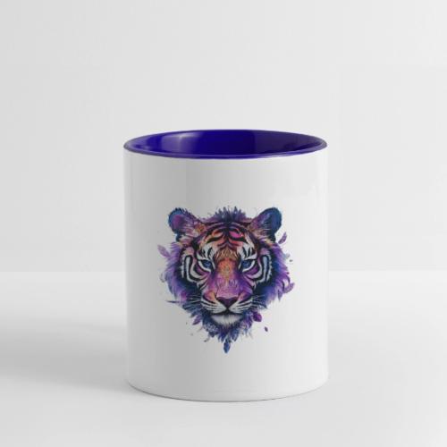 Mystic Violet Tiger - Contrast Coffee Mug