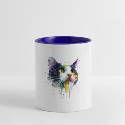 Cat: Painted Purr Expression - Contrast Coffee Mug