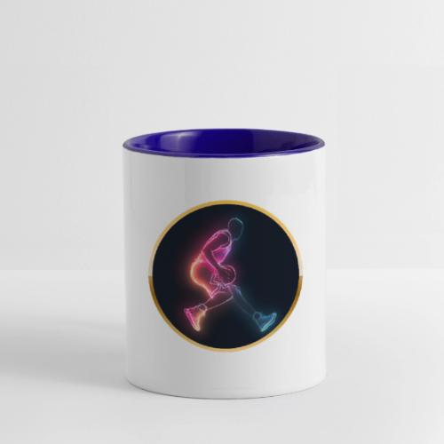 Basketball: Golden Court Glow - Contrast Coffee Mug