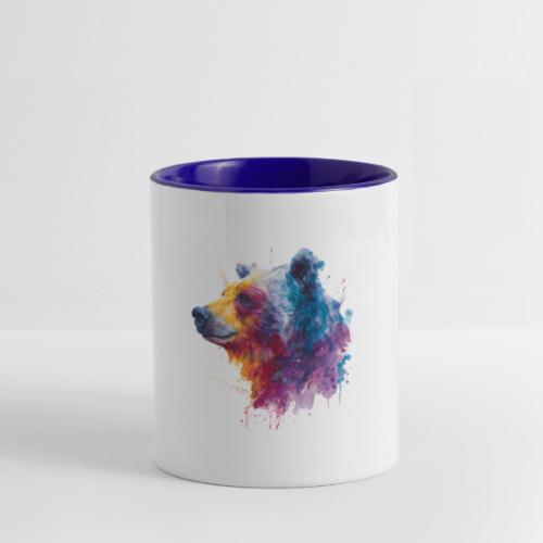 Watercolor Bear Portrait - Contrast Coffee Mug
