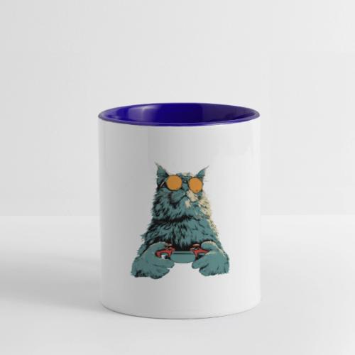 Cat: Fluff Mode On - Contrast Coffee Mug