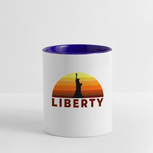 USA: Sunset Liberty Bold - Contrast Coffee Mug
