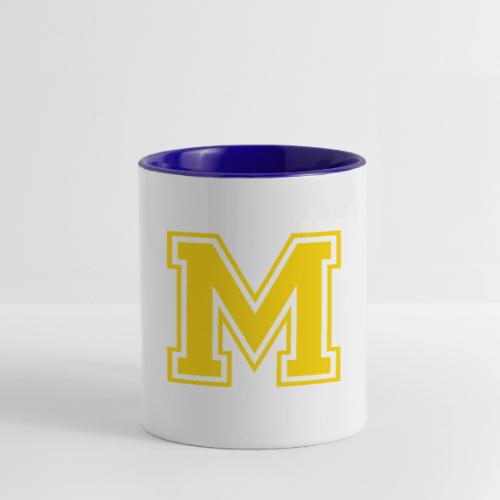 Letter M – Capital Athletic Alphabet Monogram - Contrast Coffee Mug