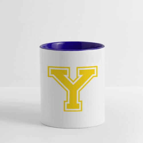 Letter Y – Capital Athletic Alphabet Monogram - Contrast Coffee Mug