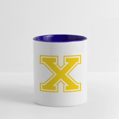 Letter X – Capital Athletic Alphabet Monogram - Contrast Coffee Mug