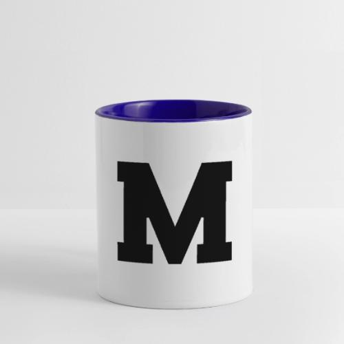 Varsity Letter M Collegiate Alphabet Art - Contrast Coffee Mug