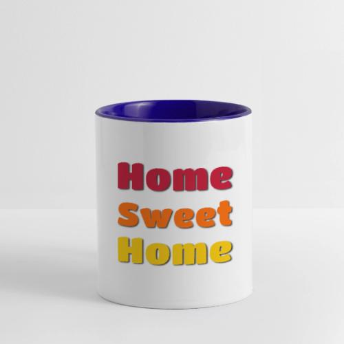 Home Sweet Home Colorful Typography - Contrast Coffee Mug