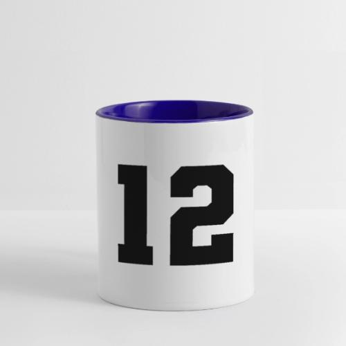 Varsity Number 12 Sports Design - Contrast Coffee Mug