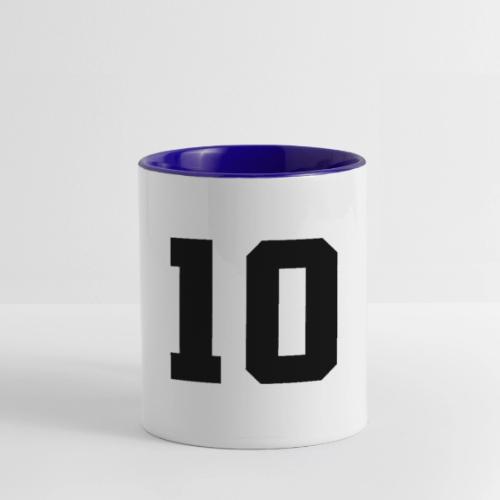 Varsity Number 10 Athletic Design - Contrast Coffee Mug