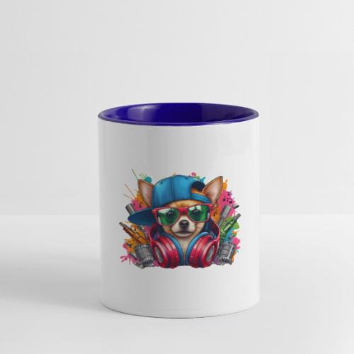 CHIHUAHUA WEARING SUNGLASSES - Contrast Coffee Mug