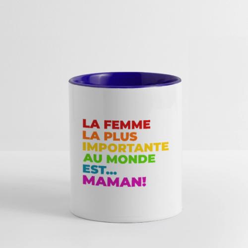 Maman : la femme la plus importante du monde - Contrast Coffee Mug
