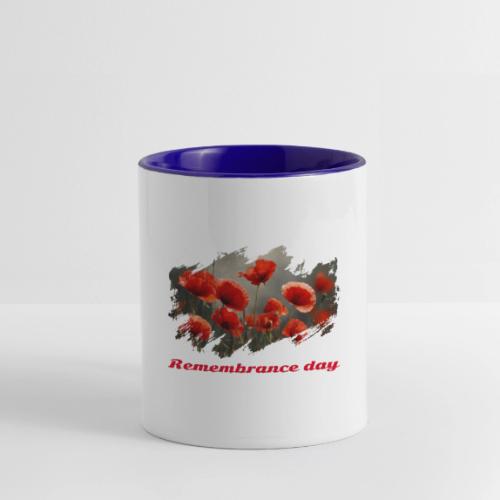Remembrance Day with poppies - Contrast Coffee Mug