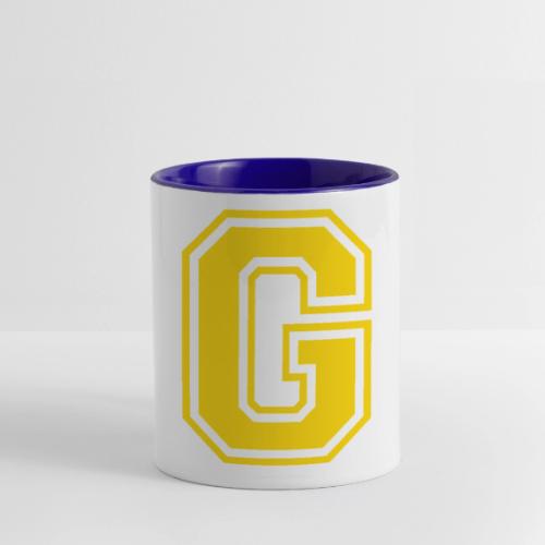 Letter G – Capital Athletic Alphabet Monogram - Contrast Coffee Mug
