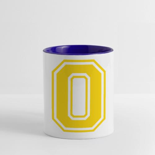 Letter O – Capital Athletic Alphabet Monogram - Contrast Coffee Mug