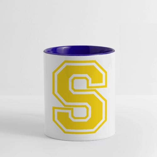 Letter S – Capital Athletic Alphabet Monogram - Contrast Coffee Mug