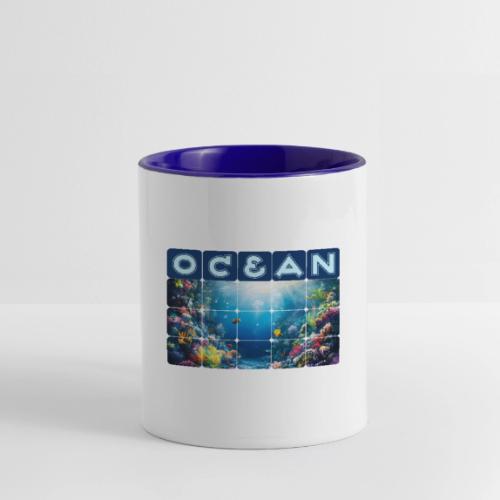 Ocean: Neon Reef Glow - Contrast Coffee Mug
