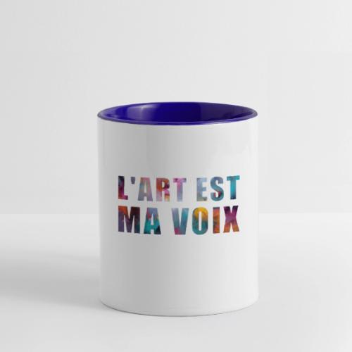 Art is my voice - Contrast Coffee Mug