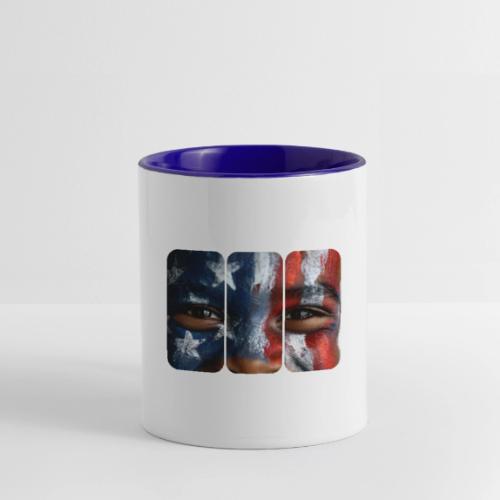 USA: Three Panels of Pride - Contrast Coffee Mug