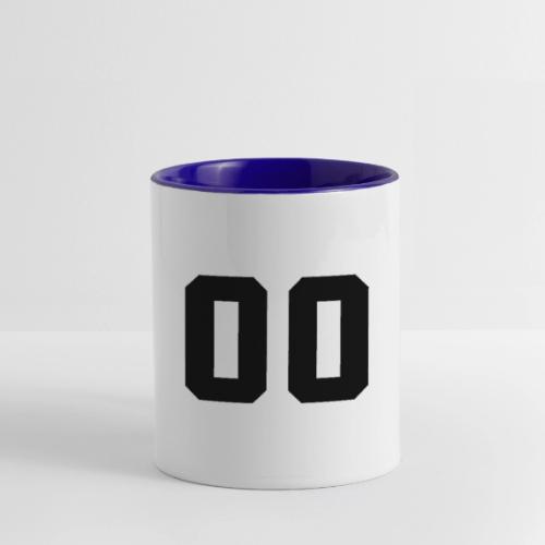 Varsity 00 Athletic Number Design - Contrast Coffee Mug