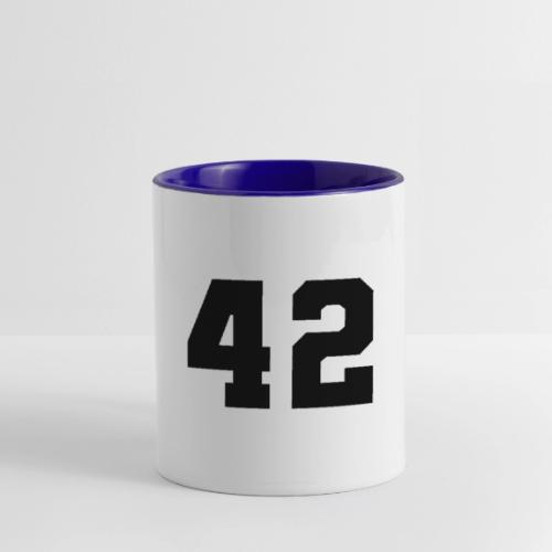 Varsity Number 42 Sports Style - Contrast Coffee Mug