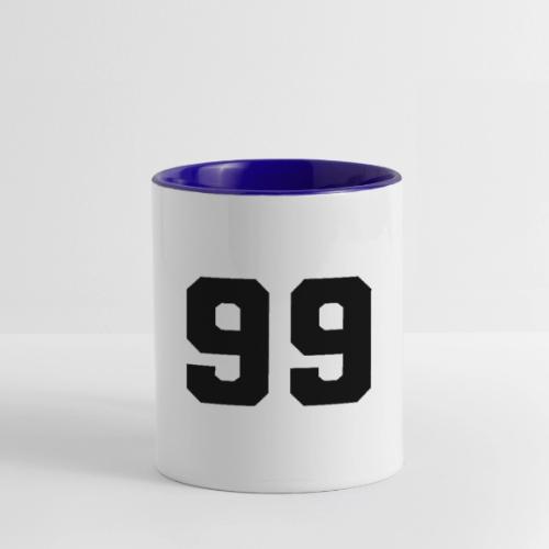 Varsity Number 99 Athletic Font - Contrast Coffee Mug