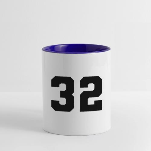 Varsity Number 32 Athletic Design - Contrast Coffee Mug