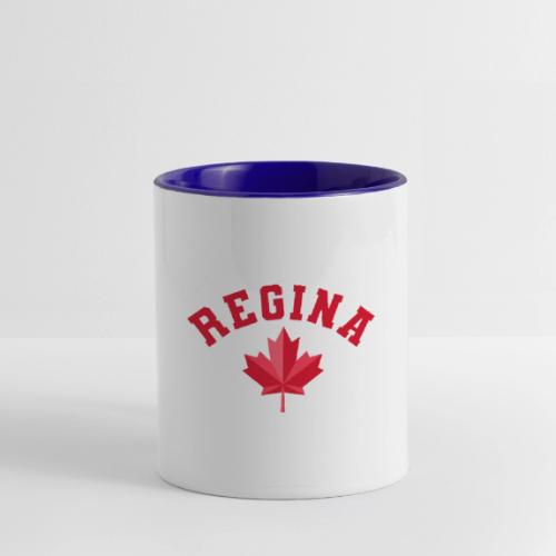 Regina with maple leaf - Contrast Coffee Mug