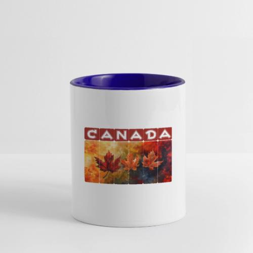 Painted Canada Leaves - Contrast Coffee Mug