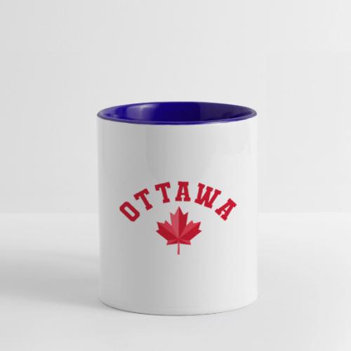 Ottawa with maple leaf - Contrast Coffee Mug